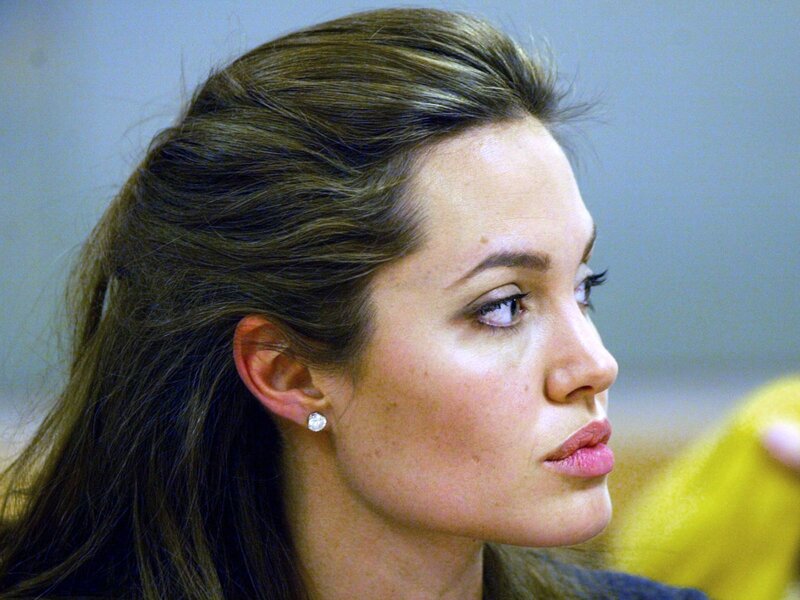 Woman with Brown Hair — Neutral, Photograph, Earring, Yellow Object