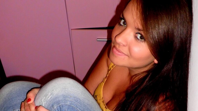 Woman with Brown Hair — Neutral, Photograph, Jeans, Yellow Top