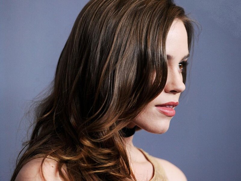 Woman with Brown Hair — Neutral, Photograph, Neck