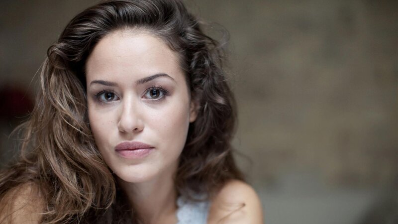 Woman with Brown Hair — Neutral, Photograph, Shoulder, Eyes, Beige, White