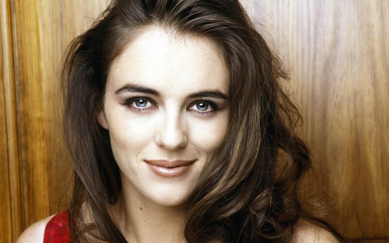 Woman with Brown Hair — Neutral, Photograph, Wood Paneling, Red Top, White