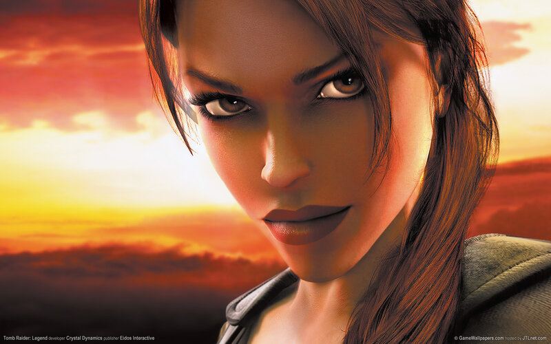 Woman with Brown Hair — Orange, Dramatic, Sunset, Digital Art