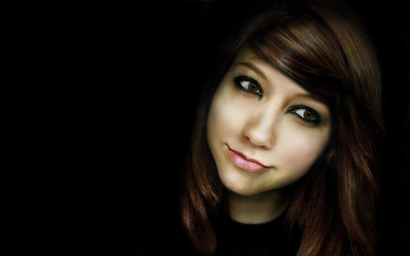 Woman with Brown Hair — Photograph, Eyes