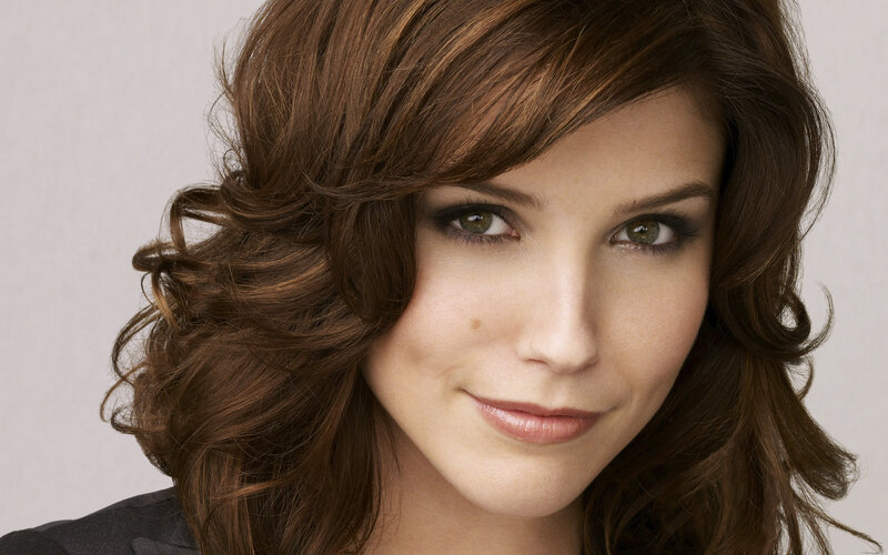 Woman with Brown Hair — Photograph, Smile