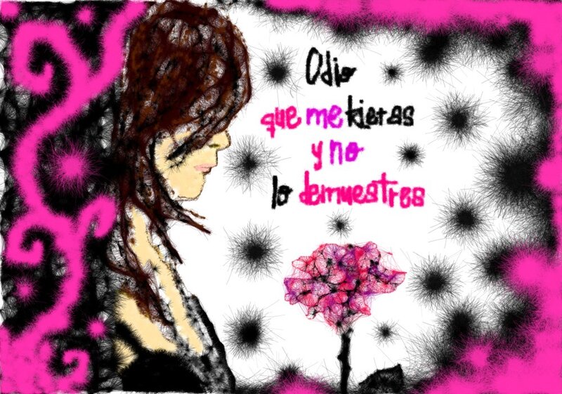 Woman with Brown Hair — Pink, Dramatic
