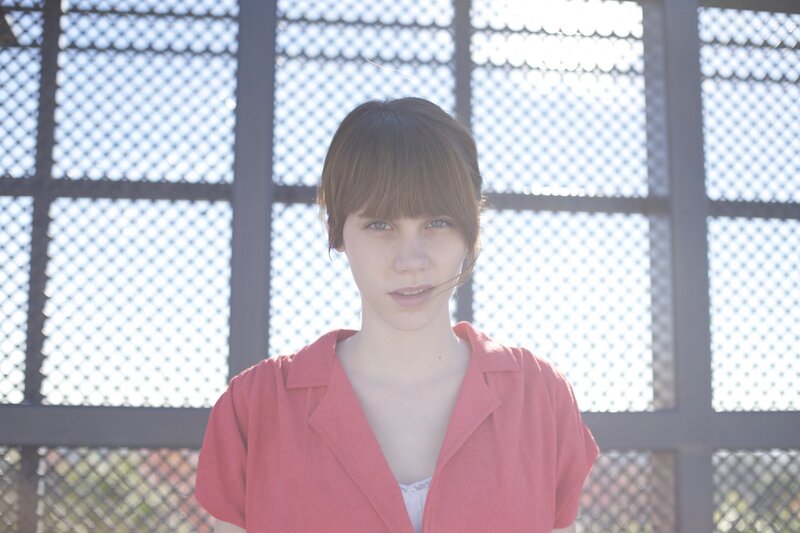 Woman with Brown Hair — Pink, Neutral, Afternoon
