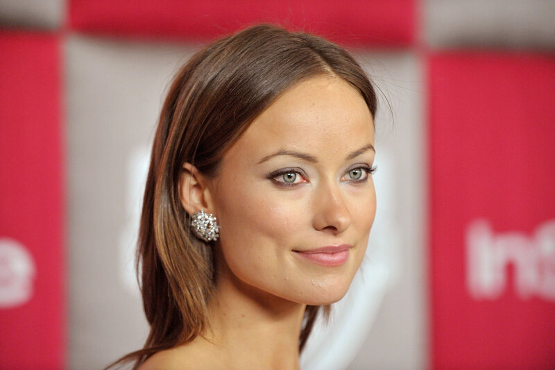 Woman with Brown Hair — Red, Neutral, Photograph, Earring