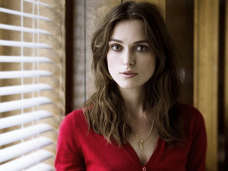 Woman with Brown Hair — Red, Neutral, Photograph, Window
