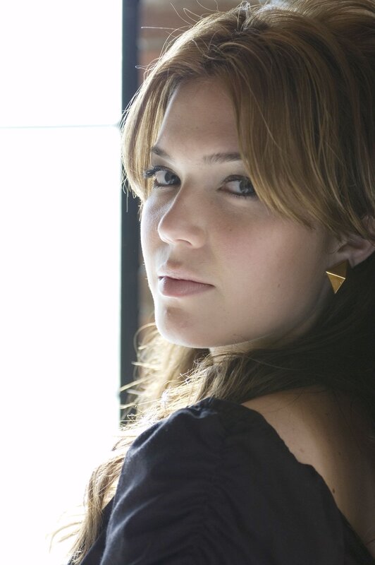 Woman with Brown Hair — Serene, Afternoon, Photograph, Earring, Window