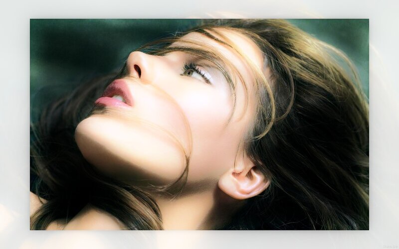 Woman with Brown Hair — Serene, Photograph, Face