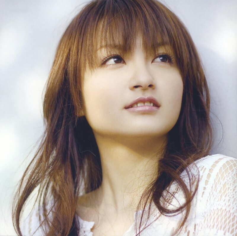 Woman with Brown Hair — Serene, Photograph, White Top