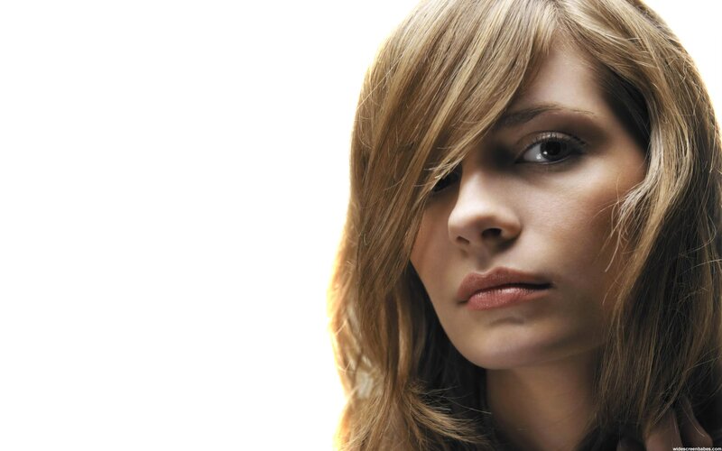 Woman with Brown Hair — Serious, Photograph, Face, White