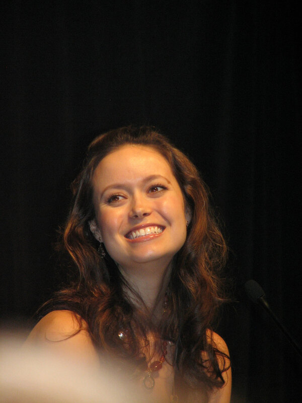 Woman with Brown Hair — Smiling, Photograph, Microphone