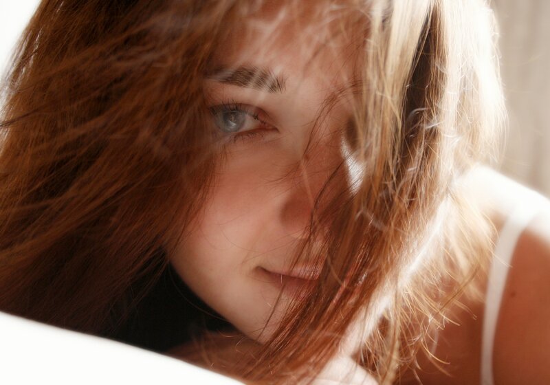 Woman with Brown Hair — Soft, Photograph, Eye, Shoulder