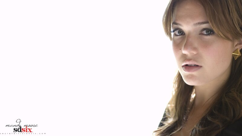 Woman with Brown Hair — White, Dramatic, Photograph, Earring