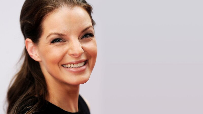 Woman with Brown Hair — White, Happy, Photograph, Smile