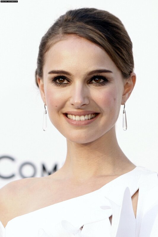 Woman with Brown Hair — White, Neutral, Photograph, Earrings, White Dress