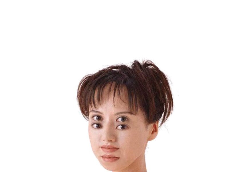 Woman with Brown Hair — White, Neutral, Photograph, Face