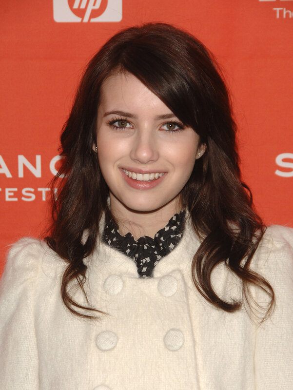 Woman with Brown Hair — White, Smiling, Photograph, Coat