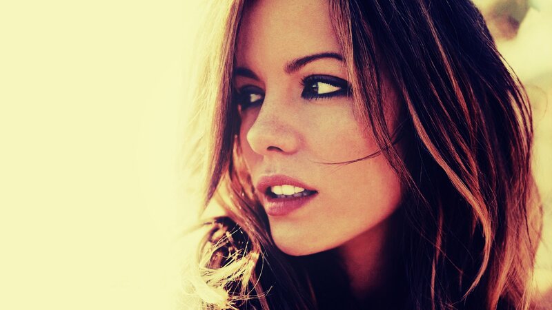 Woman with Brown Hair — Yellow, Dramatic, Afternoon
