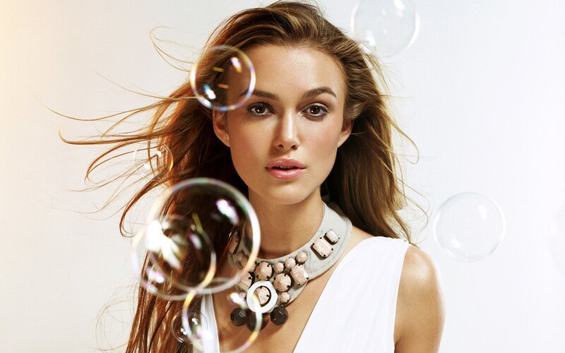 woman with bubbles in hair