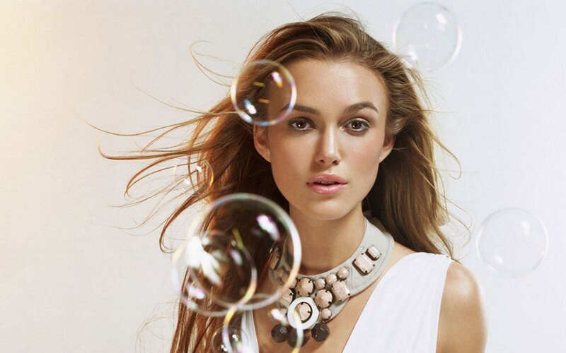woman with bubbles in hair