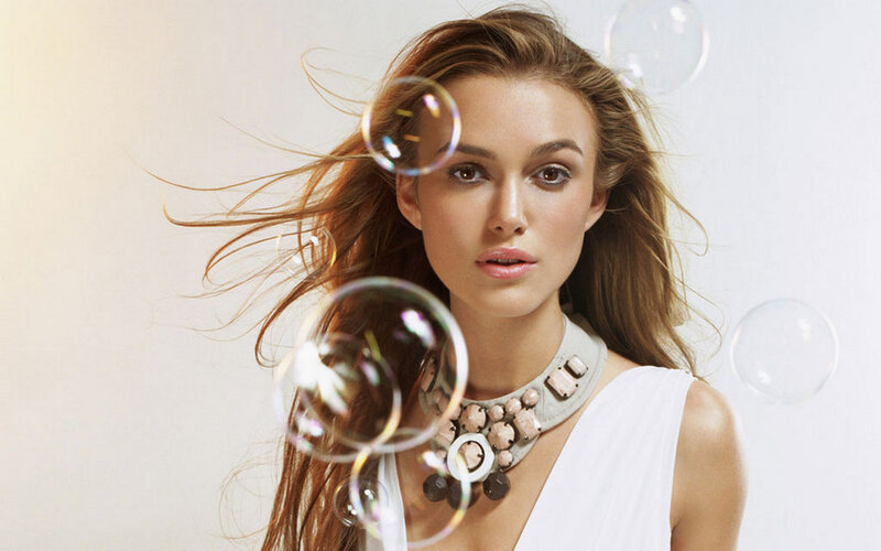 Woman with Bubbles — White, Playful