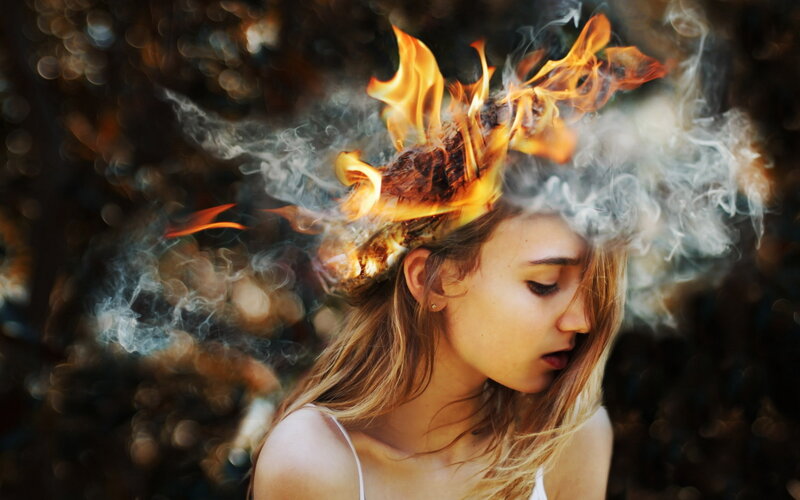 Woman with Burning Crown