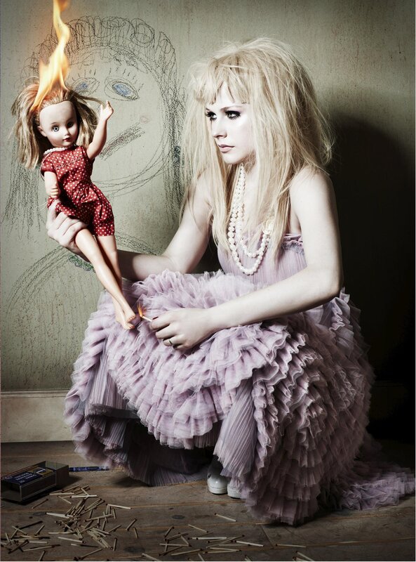 Woman with burning doll