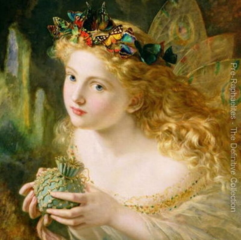 Woman with Butterflies — Gold