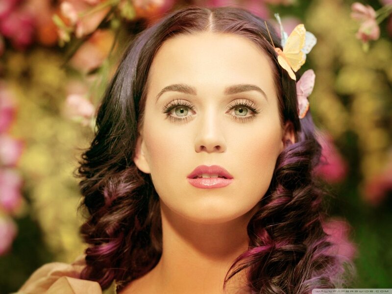 Woman with Butterflies — Purple, Serene, Photograph