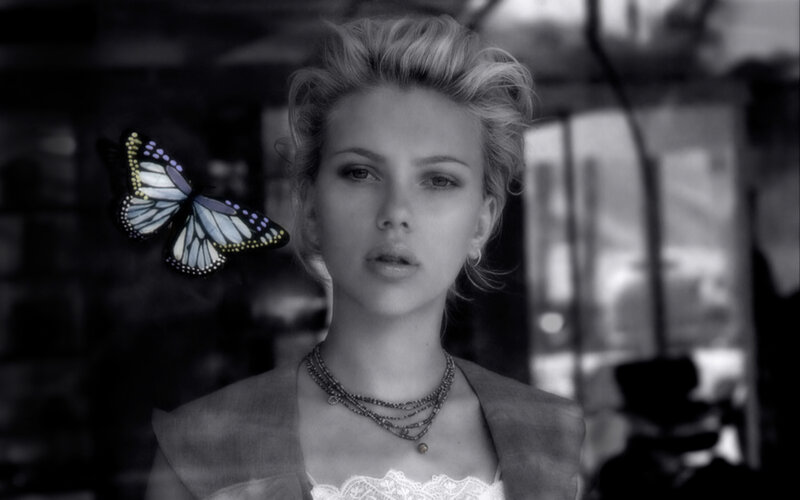 woman with butterfly