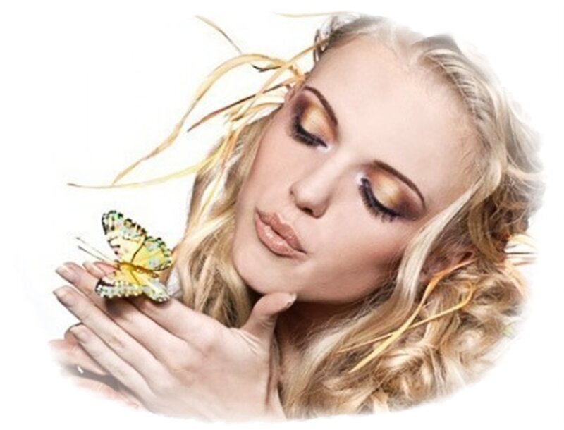 Woman with Butterfly — Blonde