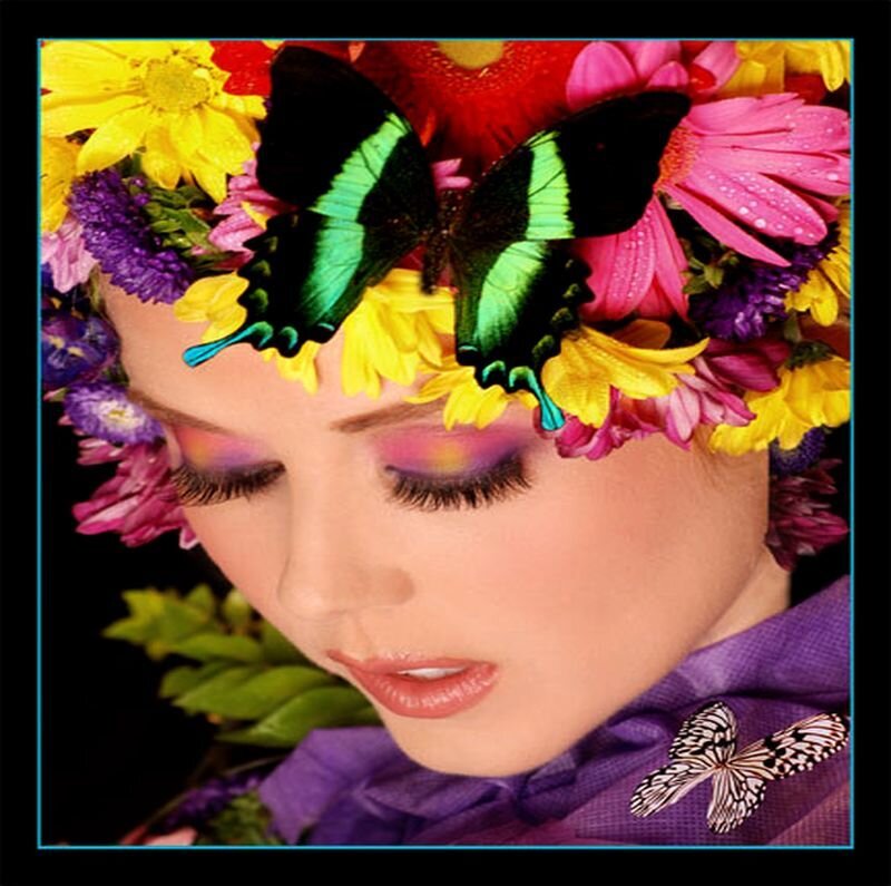 Woman with Butterfly Crown