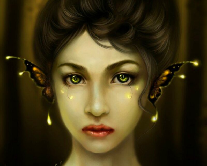 Woman with Butterfly Ears