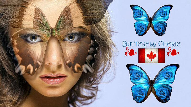 Woman with Butterfly Mask — Blue, Dramatic