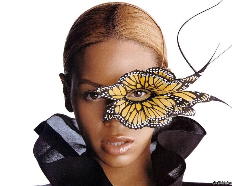 Woman with Butterfly Mask — Yellow, Dramatic