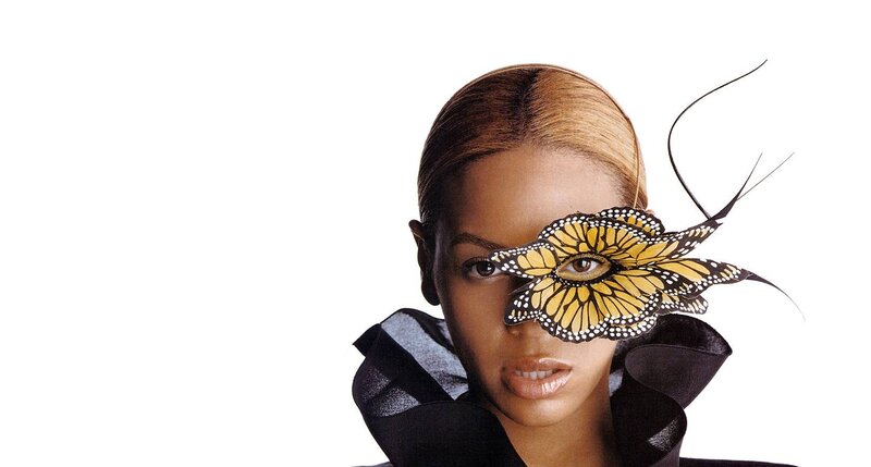 Woman with Butterfly Mask — Yellow