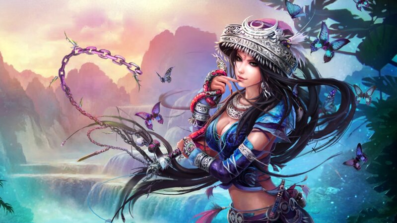 Woman with Butterfly Staff