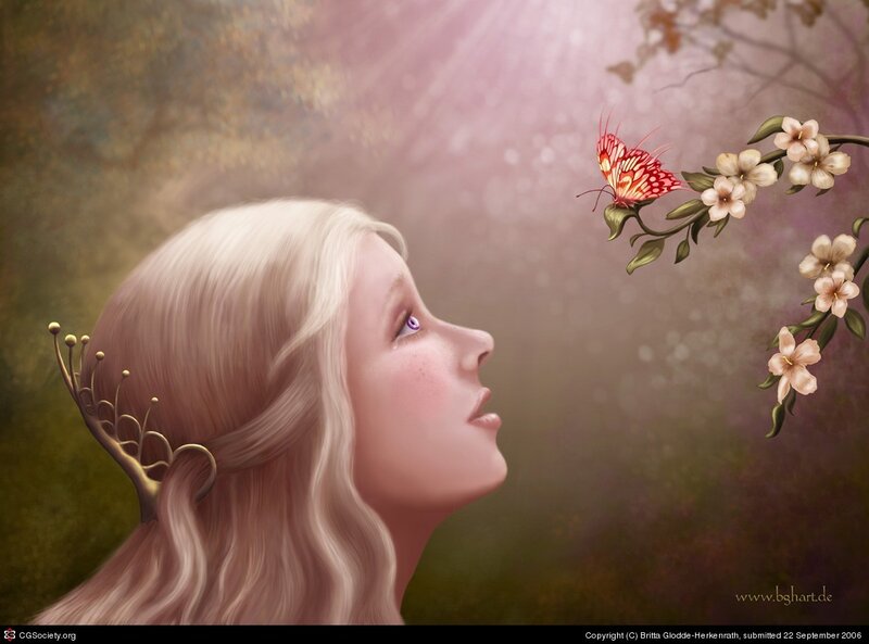 Woman with Butterfly