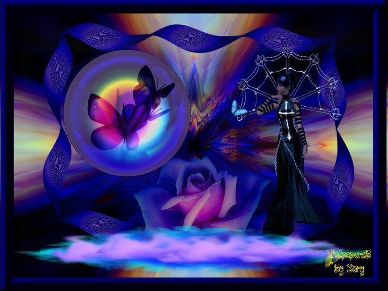 Woman with Butterfly Wand