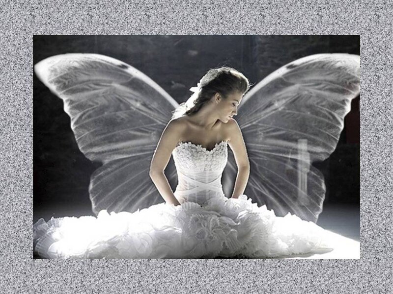 woman with butterfly wings