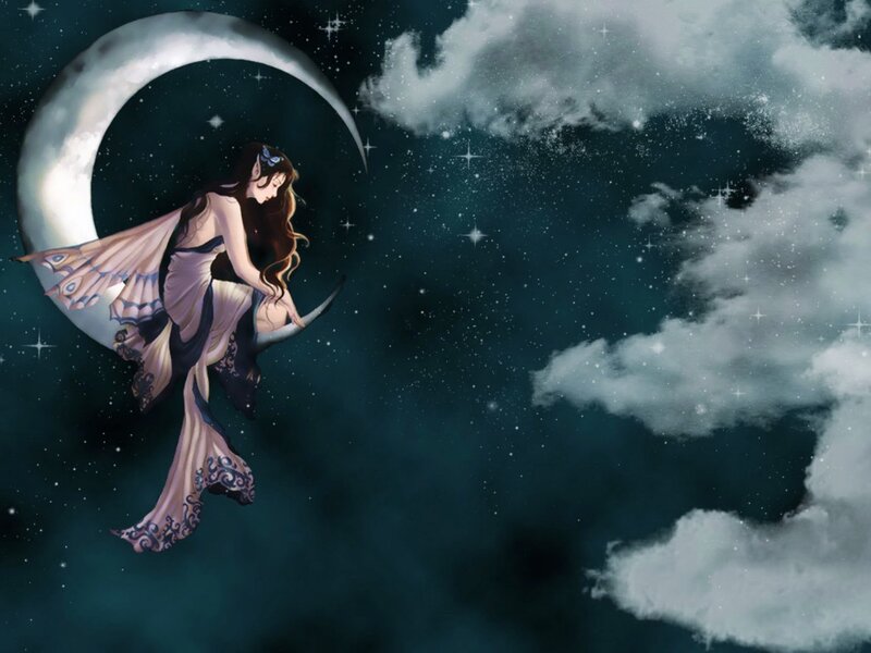 Woman with Butterfly Wings — Dark Blue