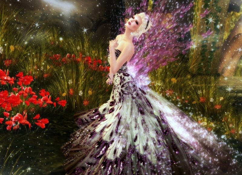 Woman with Butterfly Wings — Purple, Fantasy