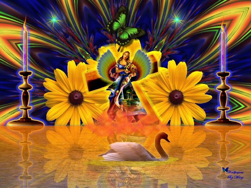 Woman with Butterfly Wings — Yellow