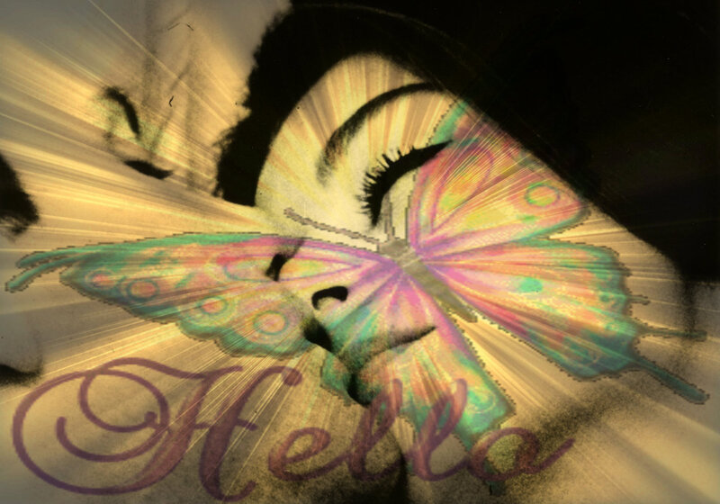 Woman with Butterfly — Yellow