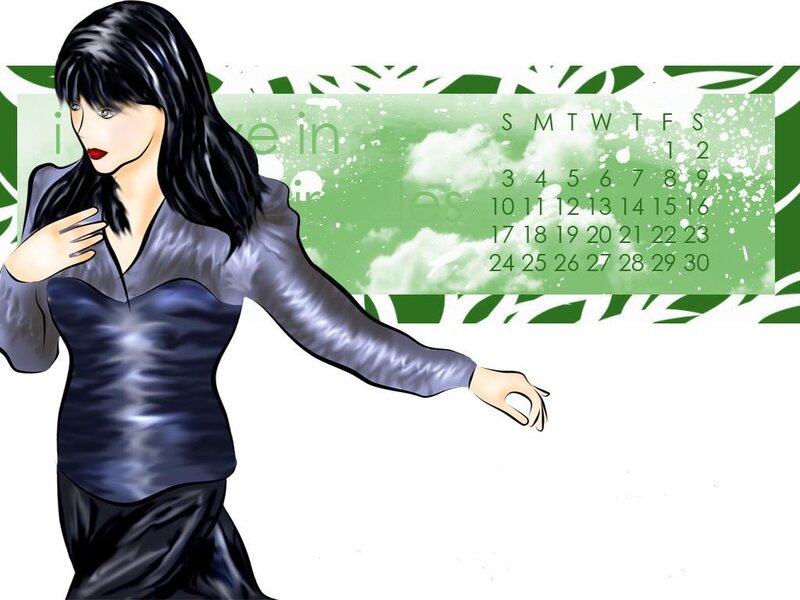 woman with calendar illustration