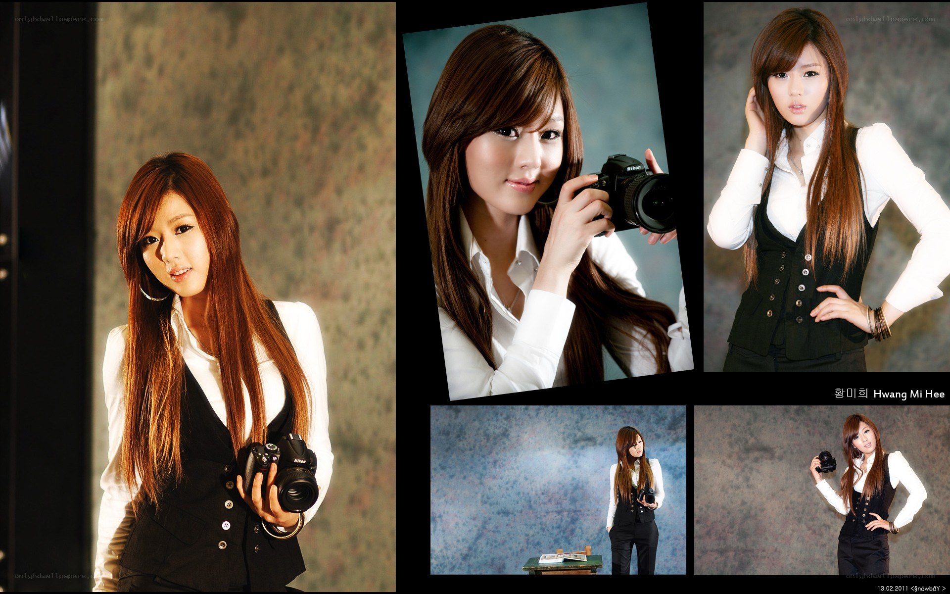 woman with camera photoshoot