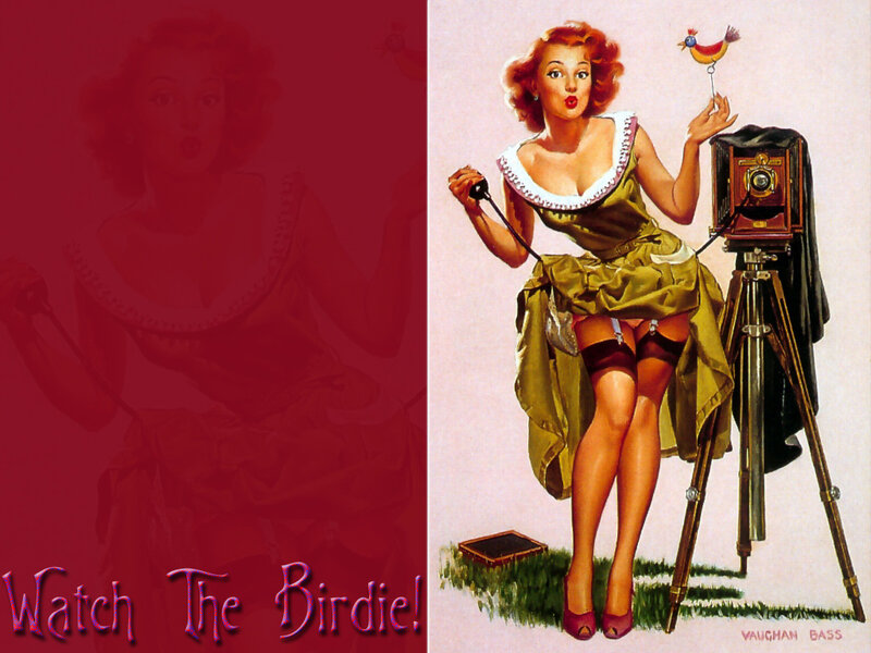 Woman with Camera — Red