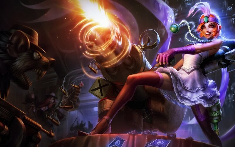 Woman with Cannon — Purple, Chaotic, Night